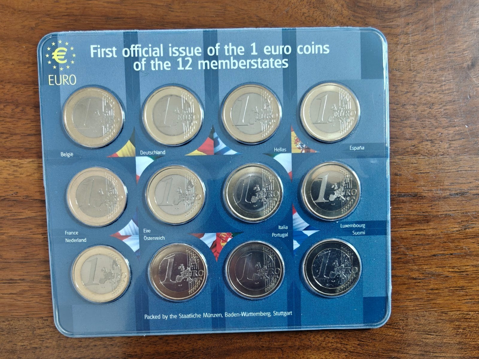 Set van 12 eerste 1 euro munten van lidstaten, Postzegels en Munten, Verzenden, Overige landen, 1 euro, Setje