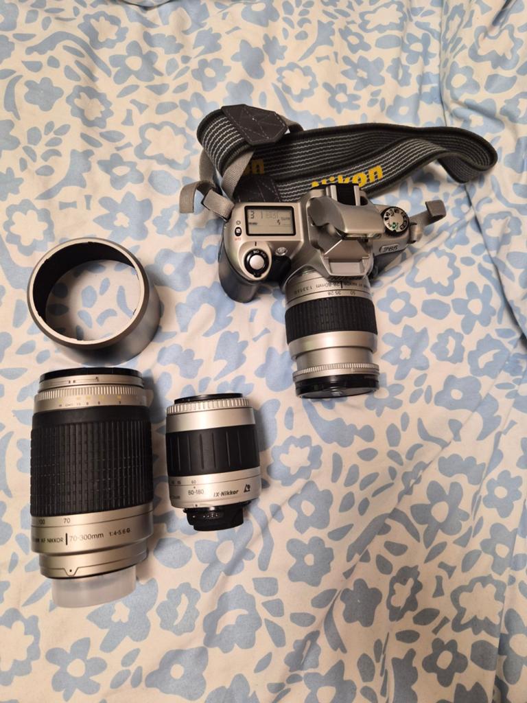 Nikon F65 Analoge Spiegelreflexcamera met 3 lenzen, Ophalen of Verzenden, Gebruikt, Spiegelreflex, Nikon