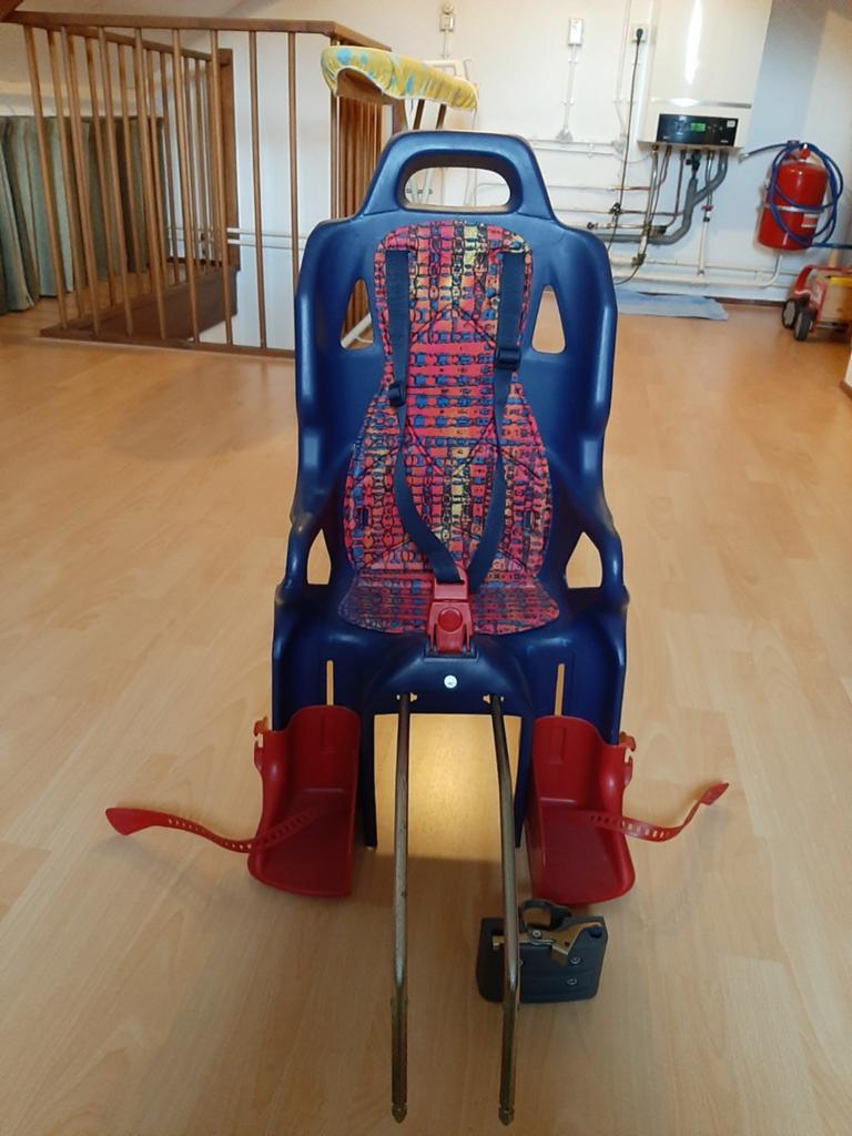 Stevig Achterzitje voor Kinderen - Blauw met Rood Patroon, Ophalen