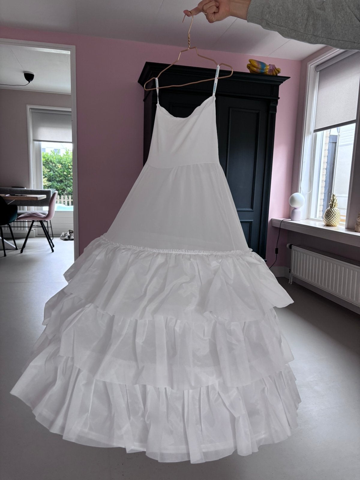 Onderjurk wit (voor trouwjurk) met 4 hoepels, Kleding | Dames, Gelegenheidskleding, Ophalen, Overige typen, Wit, Zo goed als nieuw