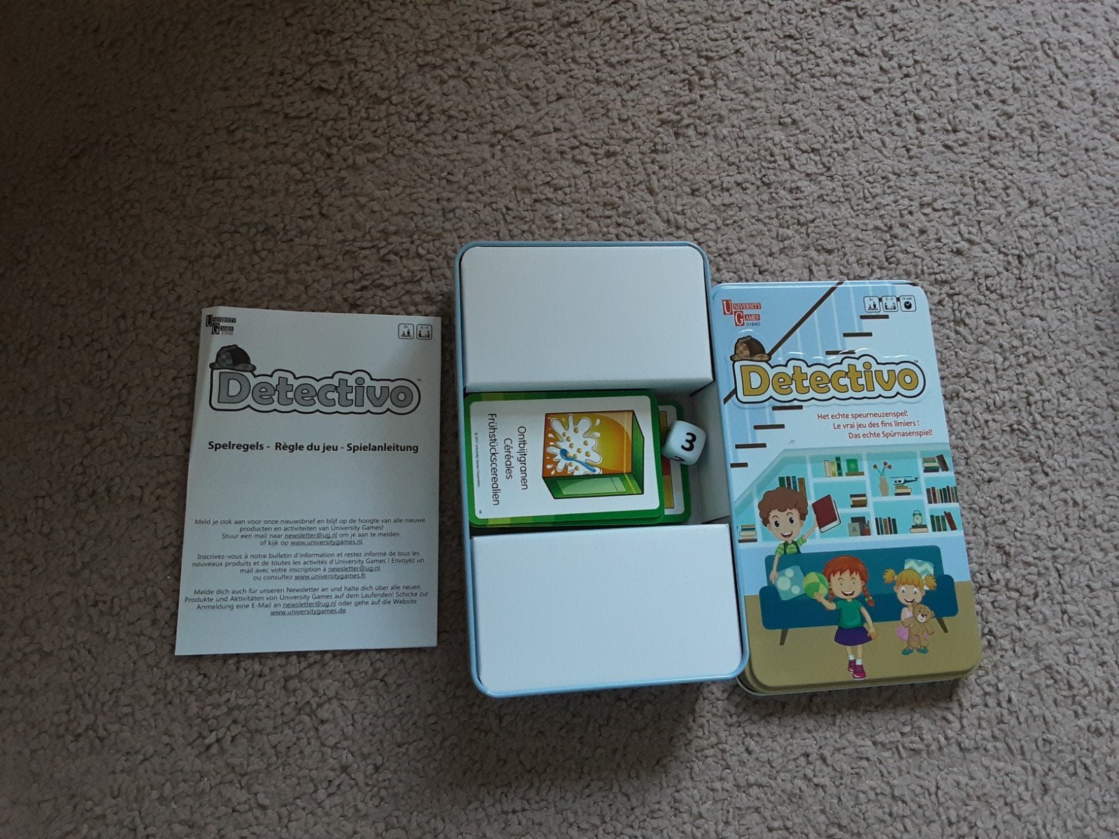 Spel Detectivo, Ophalen, Nieuw