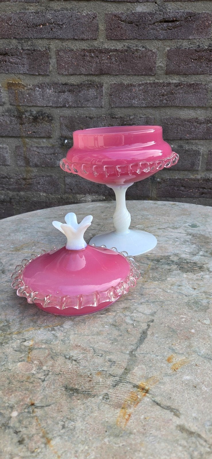 Antiek murano Bonbonnière, Antiek en Kunst, Antiek | Glas en Kristal, Ophalen of Verzenden
