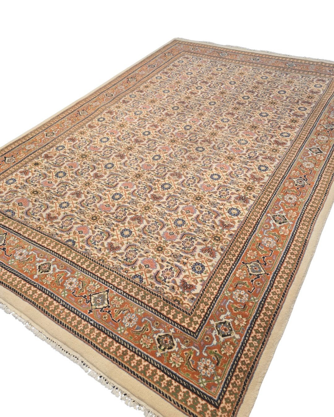 Groot Perzisch tapijt Herati 320x210 wollen vloerkleed iran, 1185VB, De handelmaatschappij, Groot perzisch perzische tapijt wollen vloerkleed handgeknoopt
