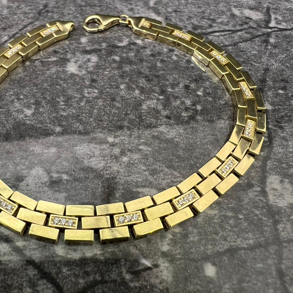 14k gouden armband prachtig schakel dames, Ophalen of Verzenden, Zo goed als nieuw, Goud