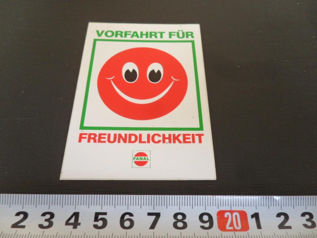 sticker FANAL  Vorfahrt für  Freundlichkeit, Verzamelen, Stickers, Ophalen, Zo goed als nieuw