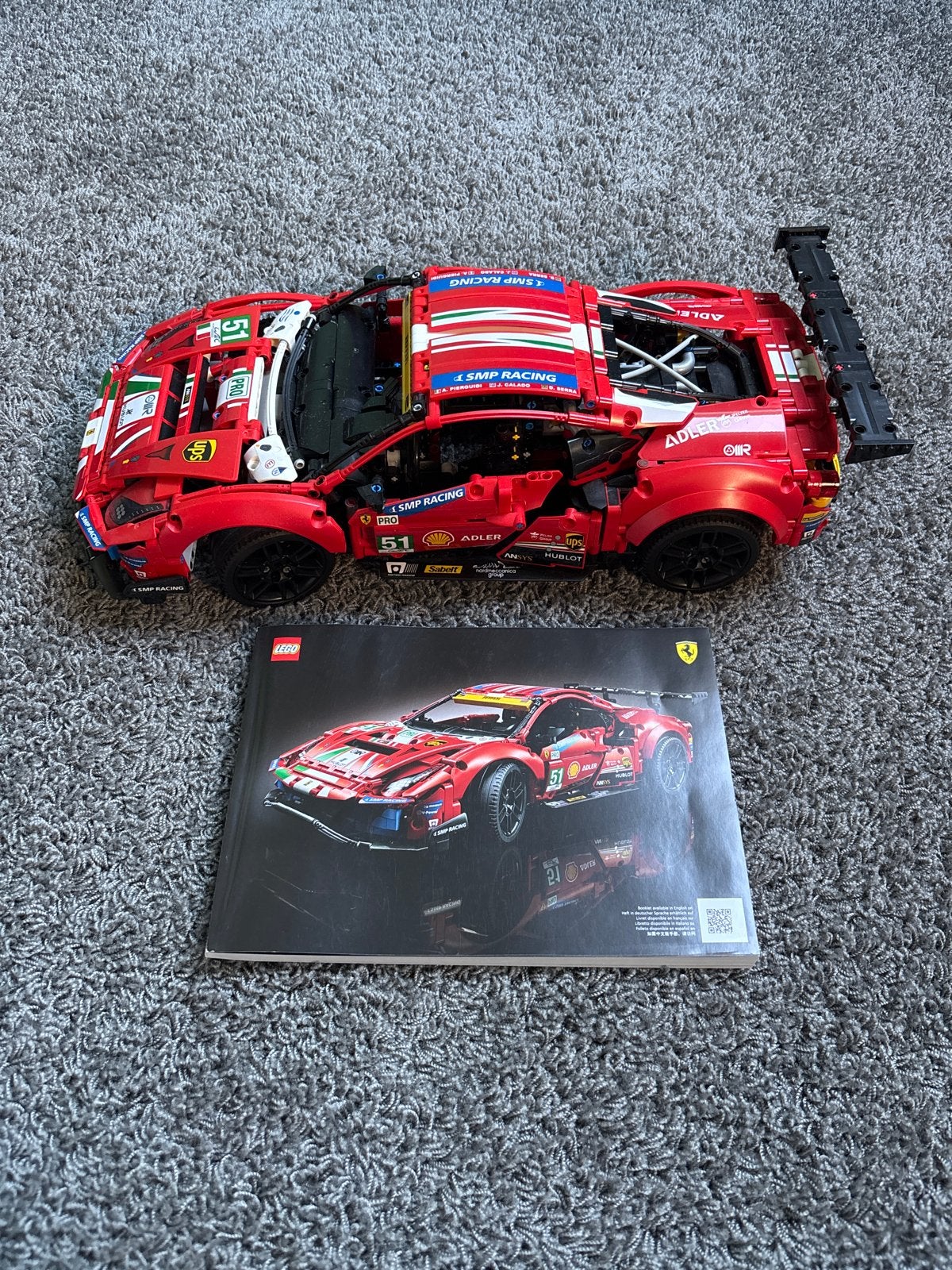 LEGO Technic Ferrari 488 GTE AF Corse #51 - Compleet met boe, Ophalen of Verzenden, Gebruikt, Overige merken