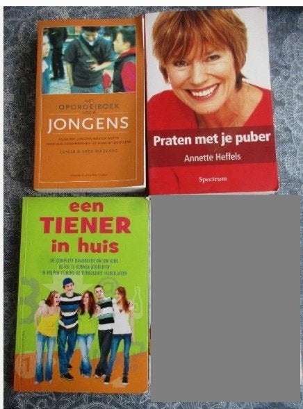 3 boeken over opvoeding tieners / puber /opgroeiboek jongens, Ophalen of Verzenden, Zo goed als nieuw, Opvoeding tot 6 jaar