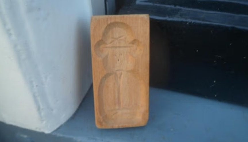 speculaasplank hout 10 x 5 beukenhout speculaas plankje, Ophalen of Verzenden, Gebruikt