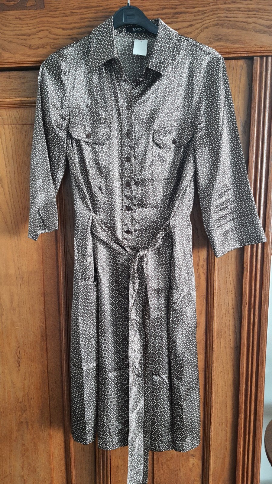 Nieuw Taifun taupe jurk maat 42, Bruin, Maat 42/44 (L), Nieuw, Ophalen of Verzenden