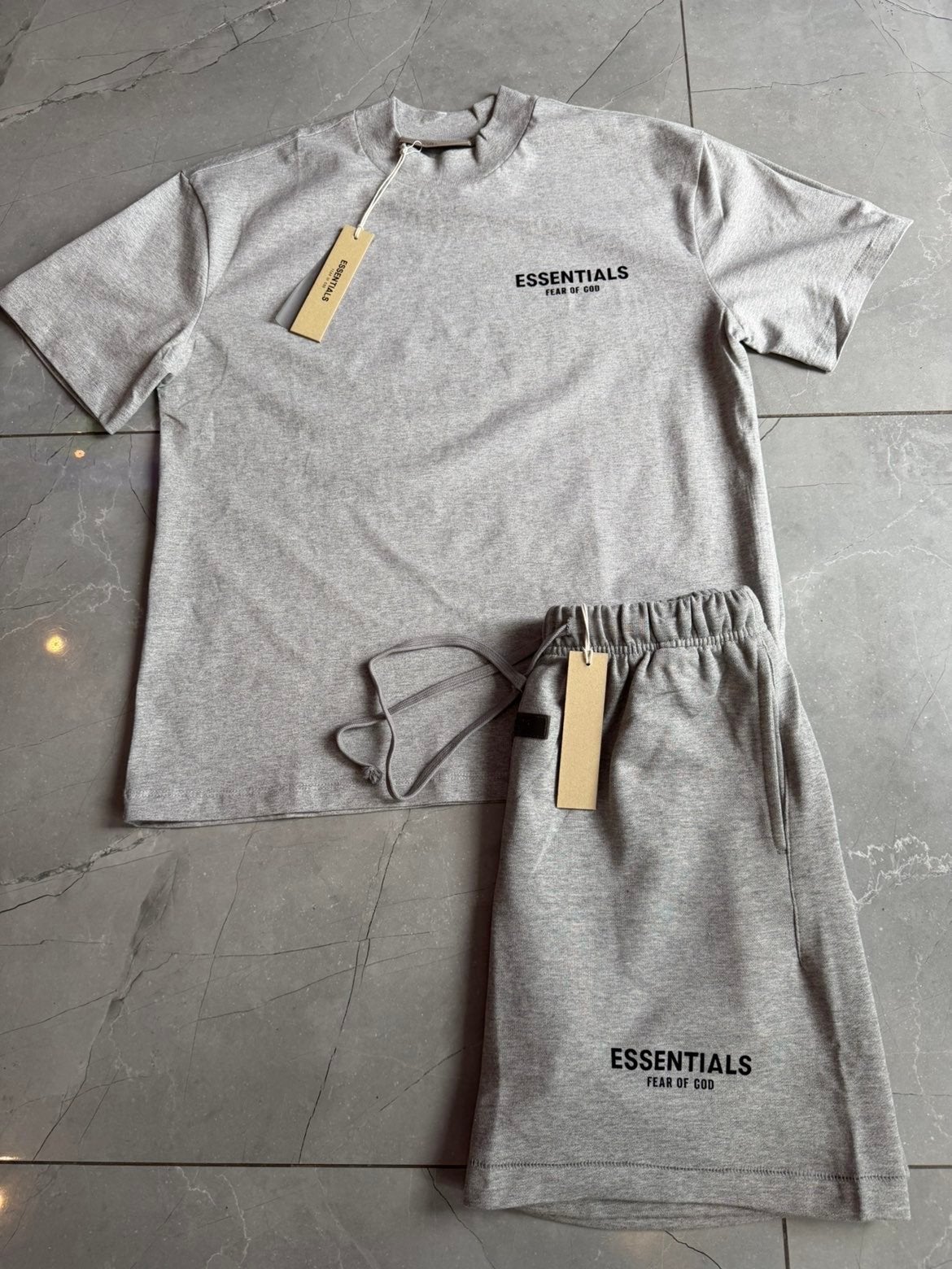 Essentials Fear of God T-shirt & Short Set Grijs Maat S, Ophalen of Verzenden, Nieuw, Overige maten, Grijs