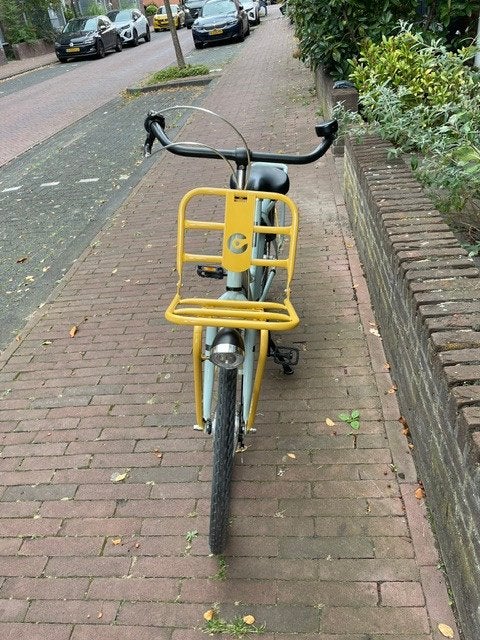 fiets Cortina M24 geel/blauw, Fietsen en Brommers, Ophalen, Terugtraprem, 24 inch, Handrem