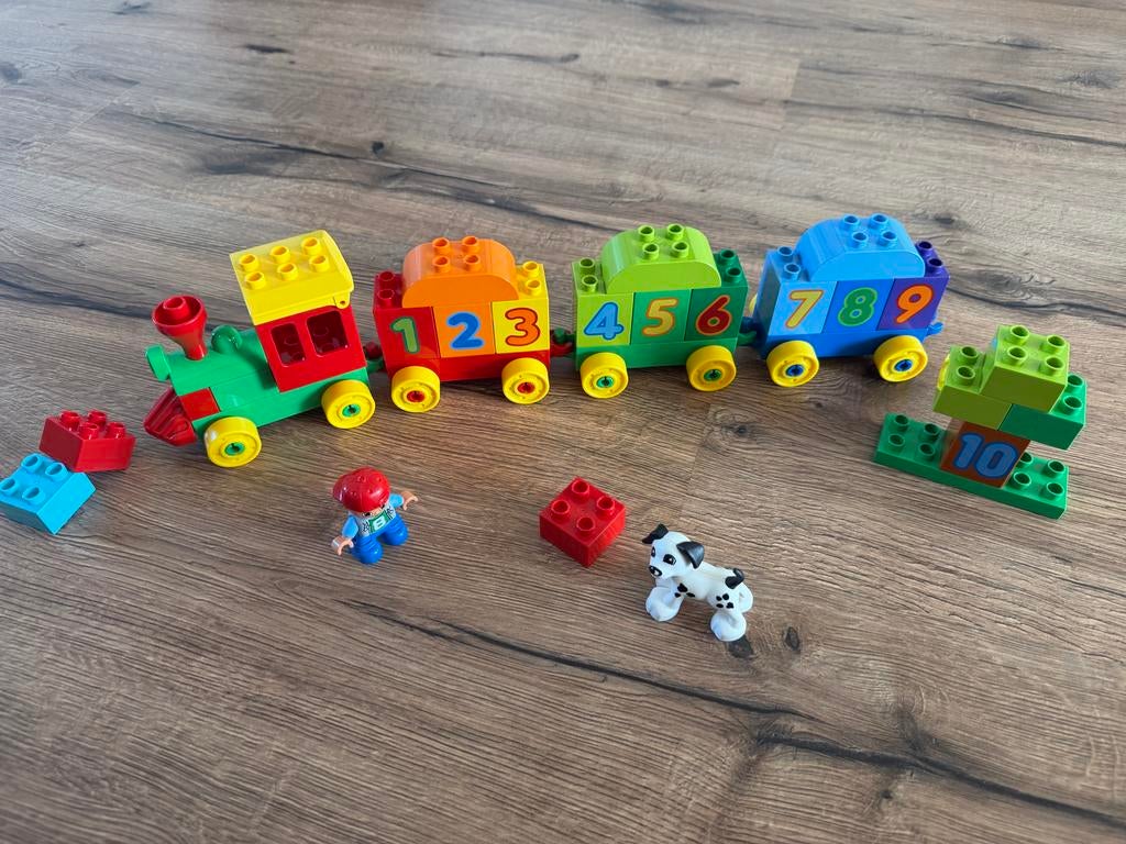 Duplo nummer trein, Ophalen, Inclusief minifiguren, Gebruikt, Duplo