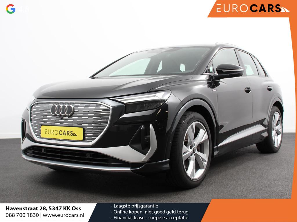Audi Q4 e-tron 45 Advanced edition 82 kWh Climate control Ad, Automaat, Gebruikt, Zwart, 82 kWh