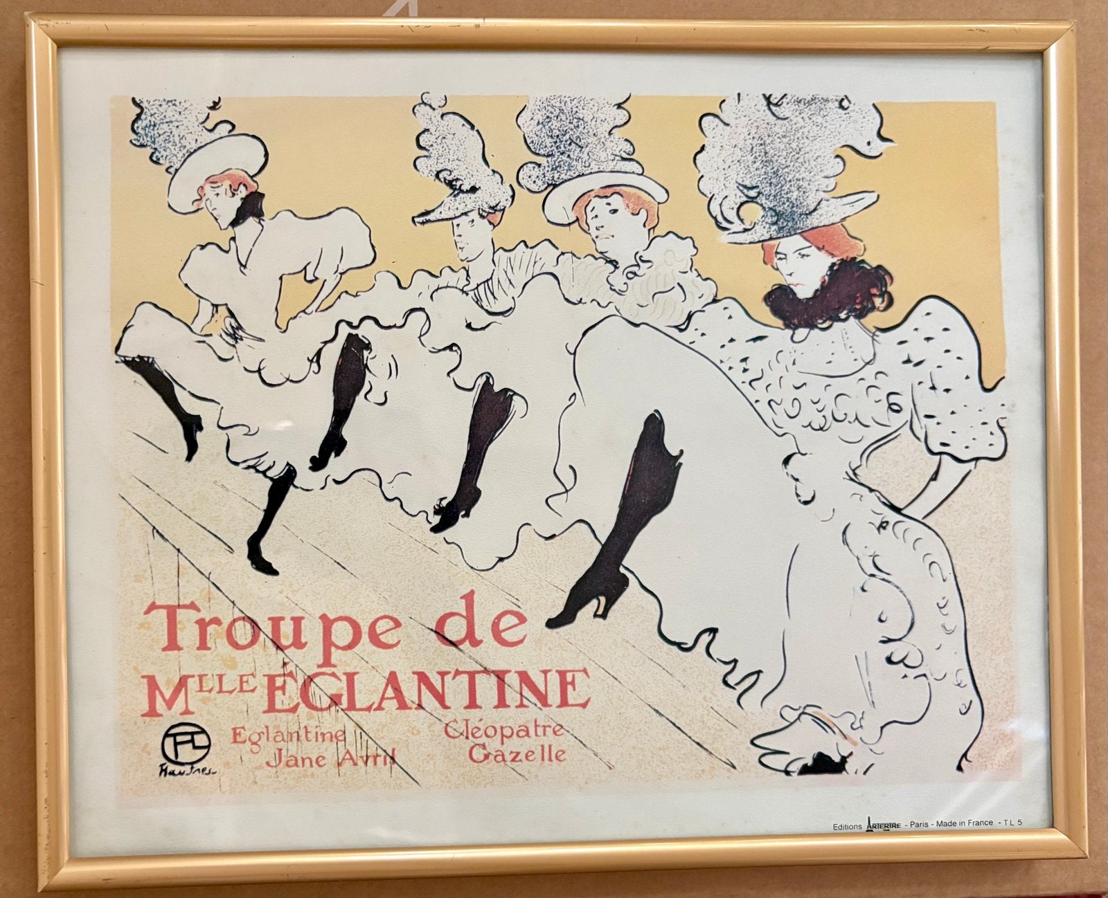 Troupe de Mlle Eglantine, ingelijst, Minder dan 50 cm, Overige typen, Ophalen of Verzenden, Zo goed als nieuw