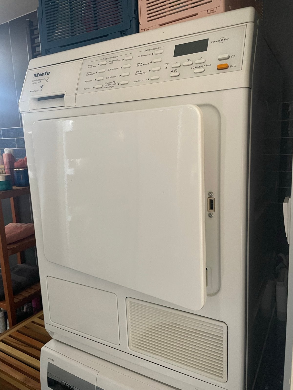 Miele T 8937 WP Warmtepompdroger SoftCare EcoComfort, Witgoed en Apparatuur, Ophalen, Gebruikt, 8 tot 10 kg, 85 tot 90 cm