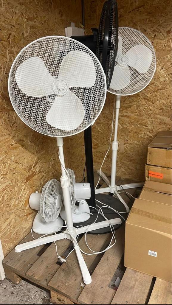 Diverse Ventilatoren - Statief, Tafel en Torenmodellen, Witgoed en Apparatuur, Ventilatoren, Ophalen, Gebruikt, Statiefventilator
