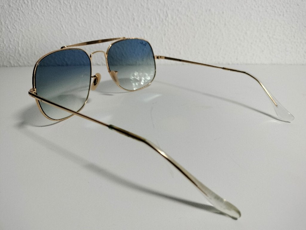 Rayban the General blauw goud, Zonnebril, Blauw, Ophalen of Verzenden, Zo goed als nieuw