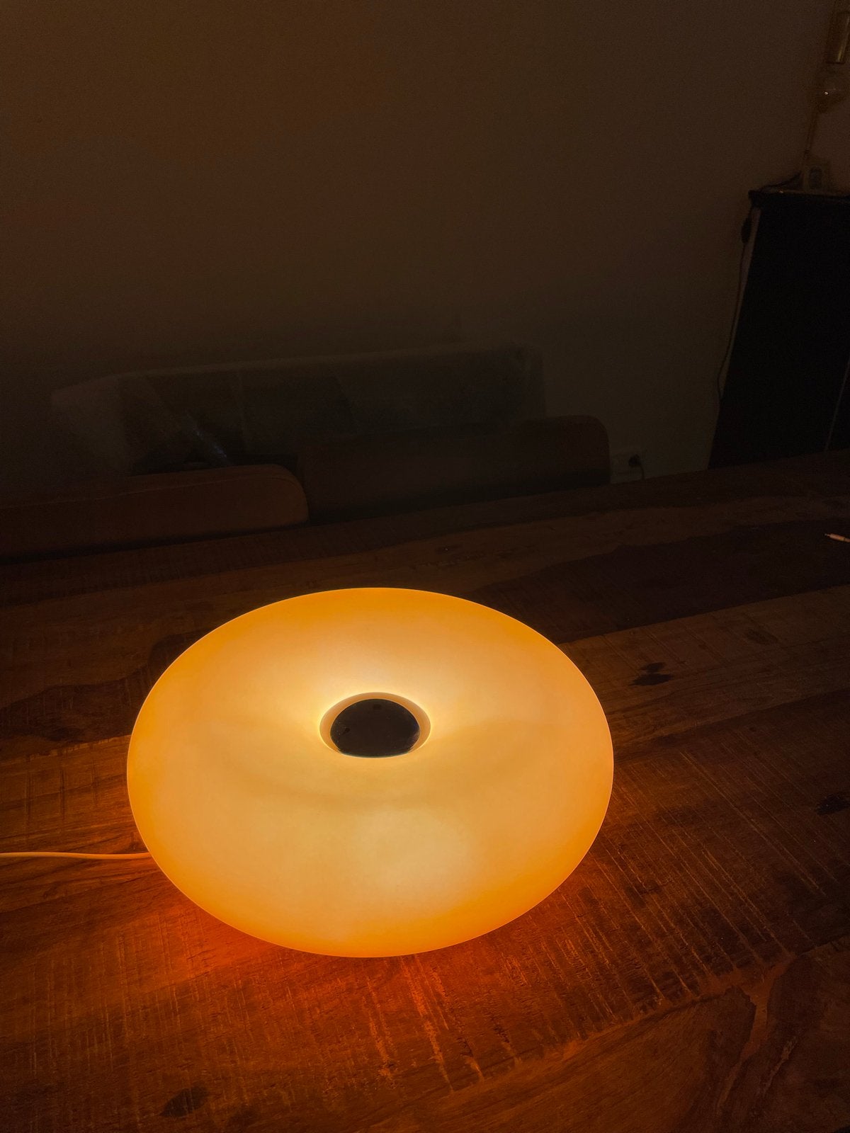 Oranje Donut Tafellamp - Nieuw, Kunststof, Oranje, Ophalen of Verzenden, Met stekker