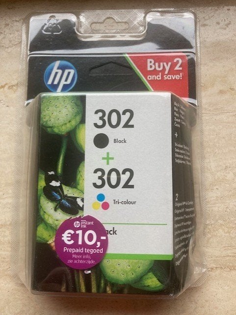 Te Koop : HP 302 cartridges (Duopak zwart + Kleur), Ophalen of Verzenden, Nieuw, Cartridge, HP (ORIGINEEL)