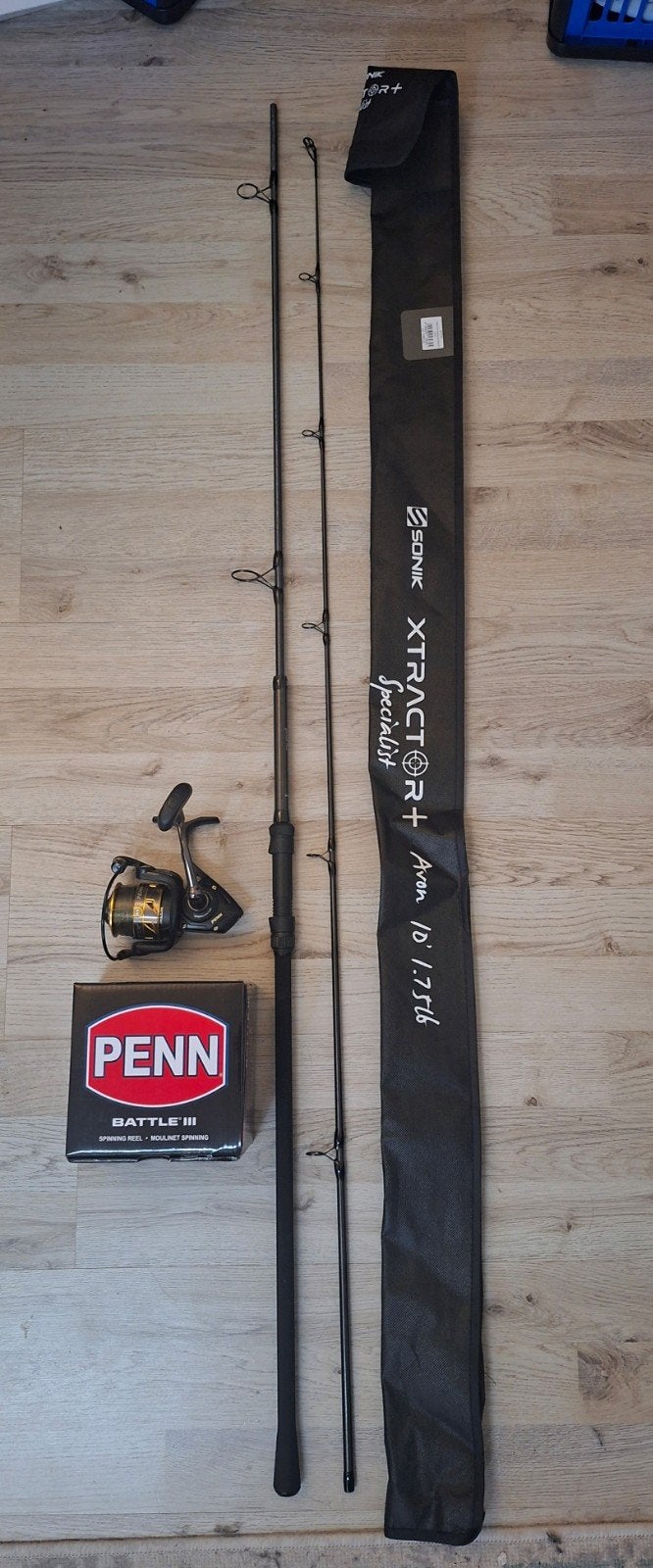 Sonik Avon Specialist + Penn Battle III, Ophalen, Zo goed als nieuw, Complete set