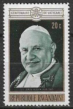 Rwanda 1970 - Yvert 401 - Paus Joannes XXIII (PF), Verzenden, Overige landen, Postfris