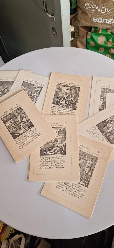 Jan Luyken prenten Het Menselyk Bedryf oude ambachten (set), Gelezen, Ophalen of Verzenden, Jan Luyken, Schilder- en Tekenkunst