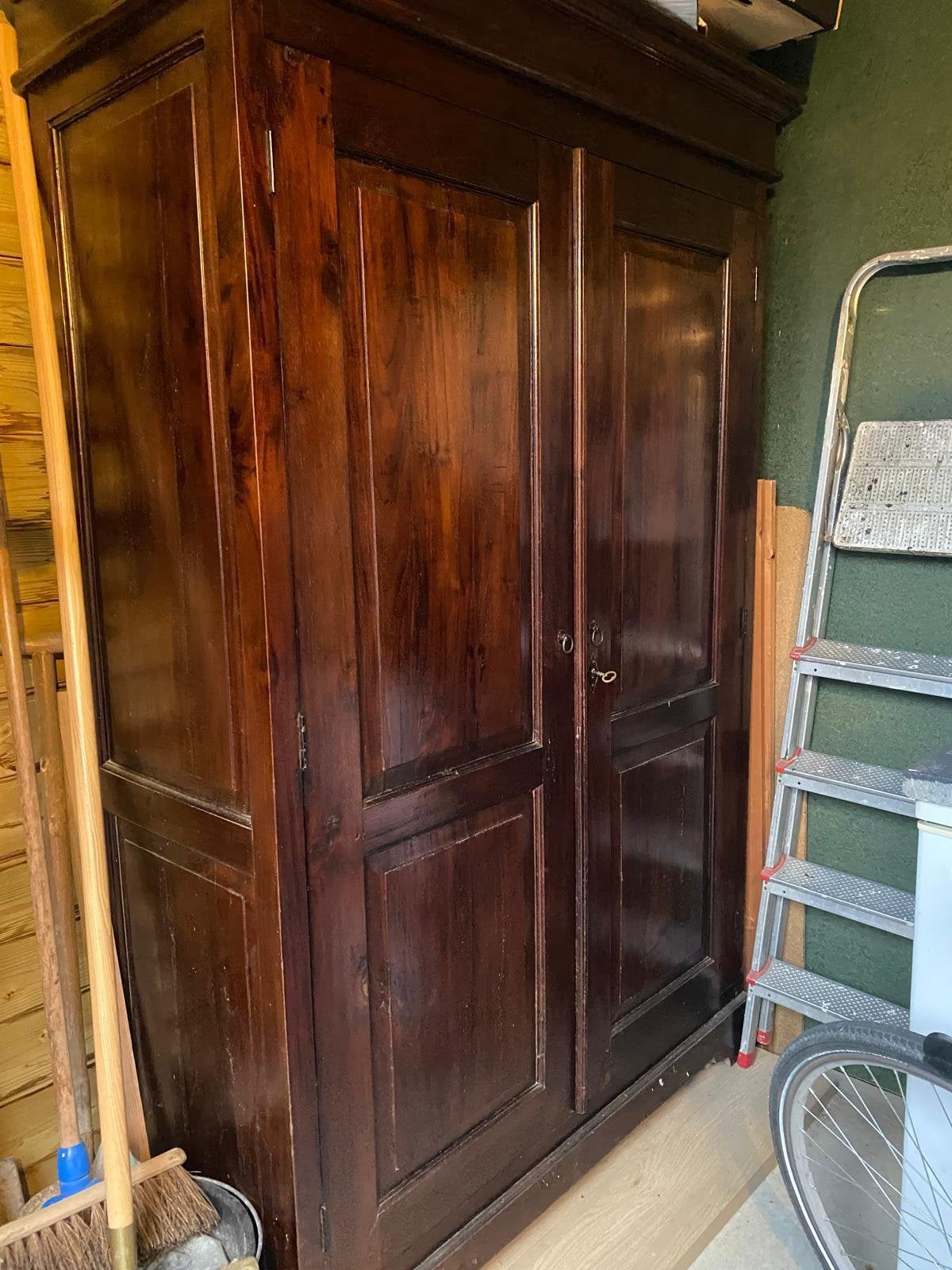 Houten kast, Huis en Inrichting, Ophalen, Gebruikt, 100 tot 150 cm, 200 cm of meer