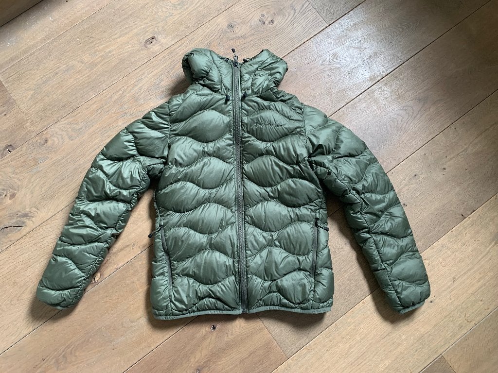 Donsjack Peak performance olijfgroen S, Overige merken, Verzenden, Zo goed als nieuw, Kleding