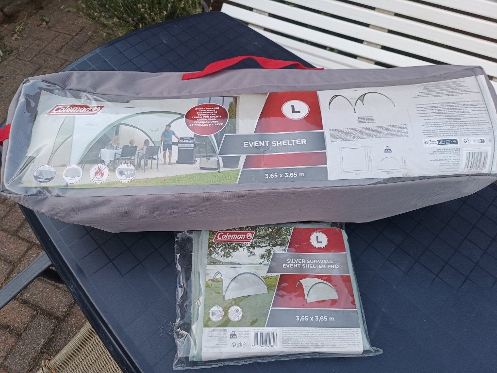 Coleman shelter mt L incl zijwand, Ophalen, Nieuw, Minder dan 5 meter, Overige typen