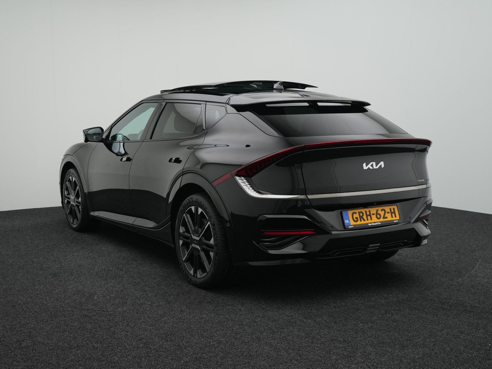Kia EV6 GT-Line 84 kWh | Nieuw Type | Pano | BTW | Meredian, Auto's, Achterwielaandrijving, 1960 kg, Zwart, Origineel Nederlands