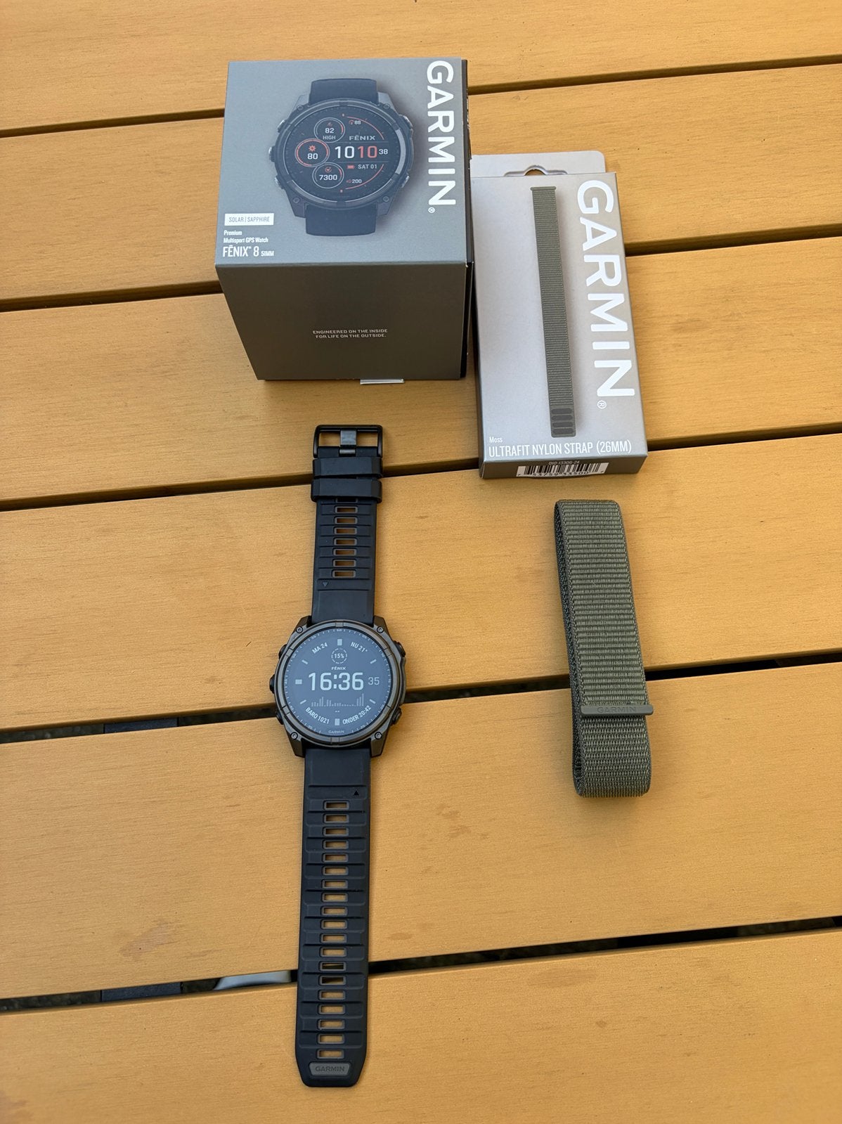 Garmin Fenix 8 sapphire solar 51MM, Zwart, Ophalen of Verzenden, Zo goed als nieuw, Waterdicht