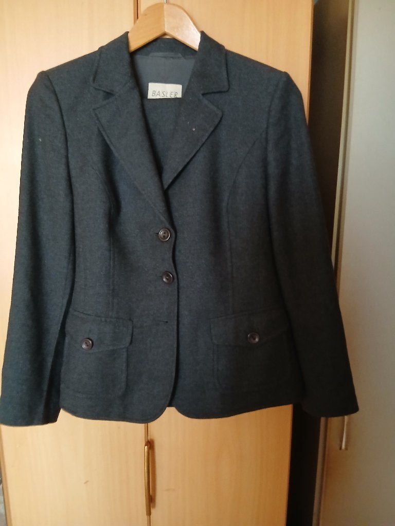 Damesbroekkostuum, anthraziet, Merk Basler, Kleding | Dames, Jassen | Zomer, Overige kleuren, Basler, Ophalen of Verzenden, Zo goed als nieuw