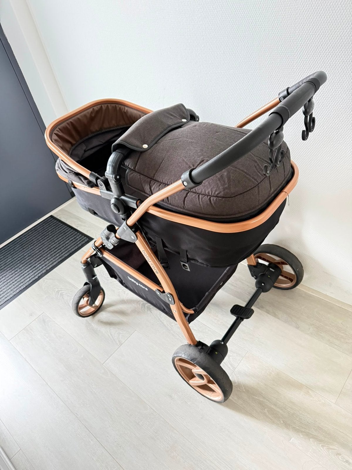 3 delige kinderwagen (Babycare), Gebruikt, Verstelbare duwstang, Combiwagen, Ophalen