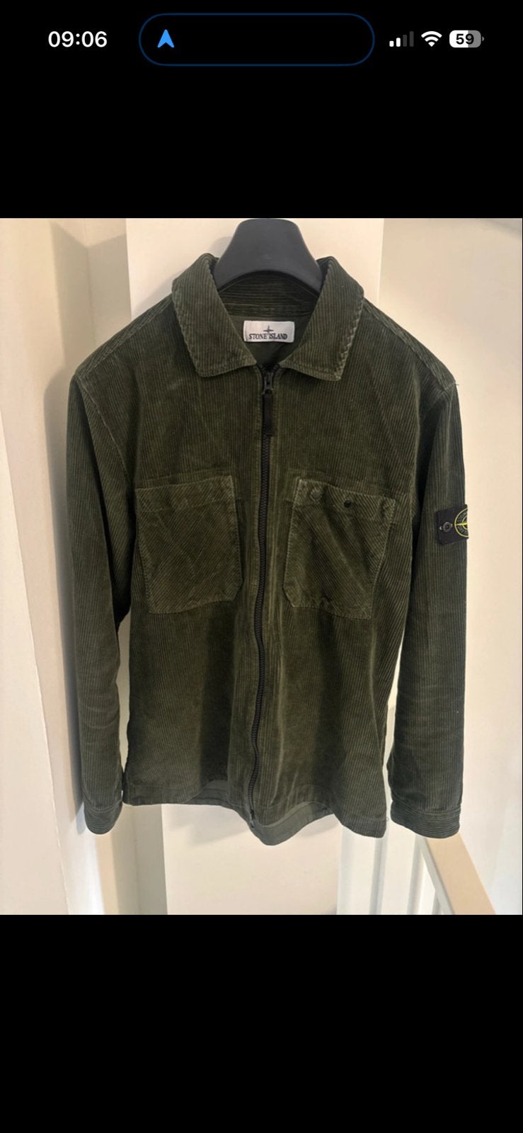 Stone Island Corduroy Overhemd Jas - Groen, Ophalen of Verzenden, Nieuw, Maat 52/54 (L), Groen