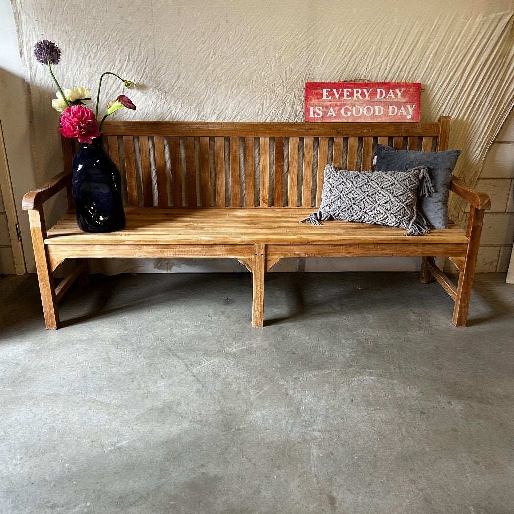 tuinbank teak - 200 cm breed - top kwaliteit- Gratis bezorgd, TTM Wonen, Meubels – (Perzische) Tapijten en Woonaccessoires, Taag 63, 2491 CS, Den Haag (Forepark)