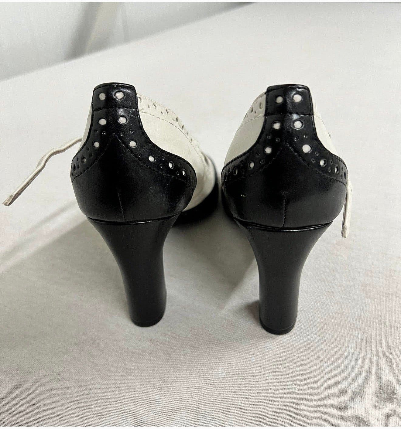 Flapper Mary Jane Next Pumps pump met hakken 38 zwart-wit, Pumps, P, Wit, P