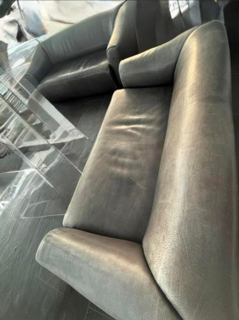 2x De Sede DS-47 3-Sitzer-Sofas Neckleder Designklassiker, Gebruikt, Driepersoons, Ophalen of Verzenden, Rechte bank