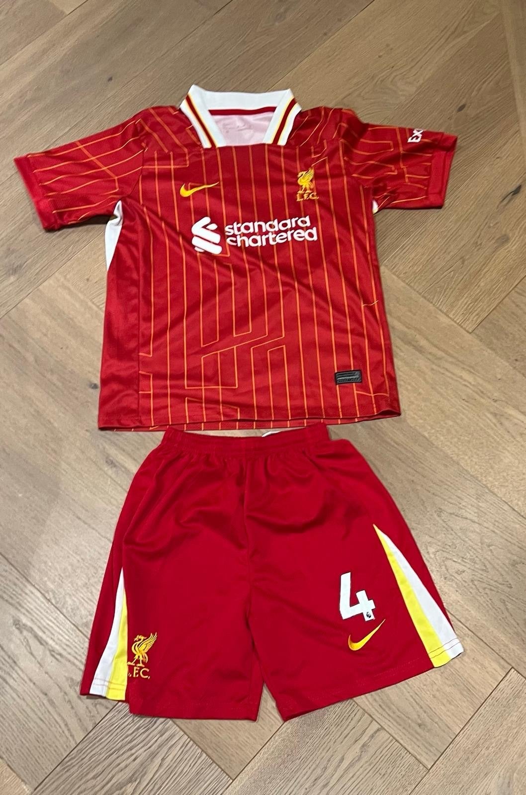 Liverpool Thuisshirt Virgil van Dijk Maat 152/258, Ophalen of Verzenden, Zo goed als nieuw, Maat 152