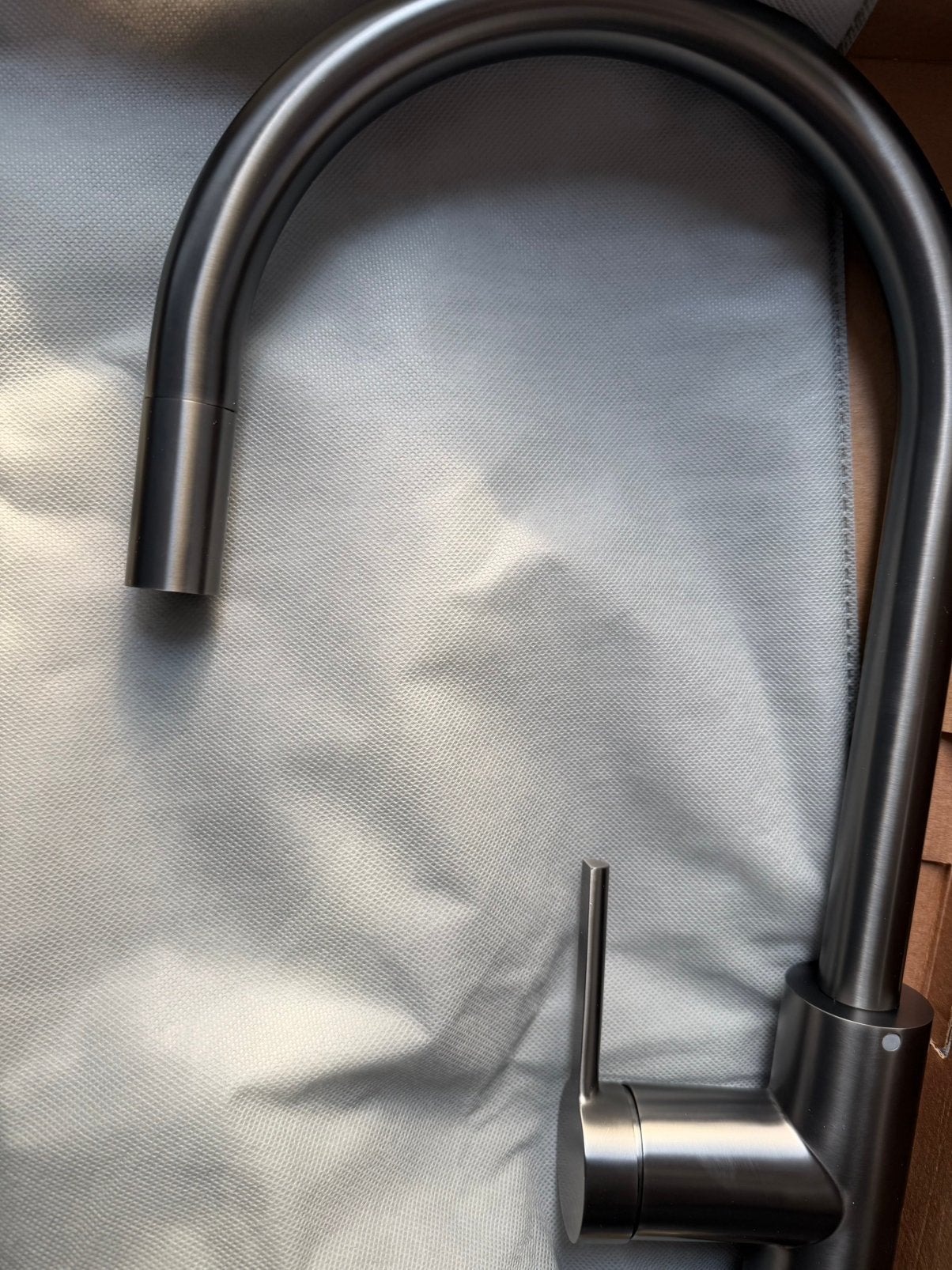 Caressi keuken kraan gunmetal uittrekbare uitloop nieuw, Ophalen of Verzenden, Nieuw, Rvs, Kraan