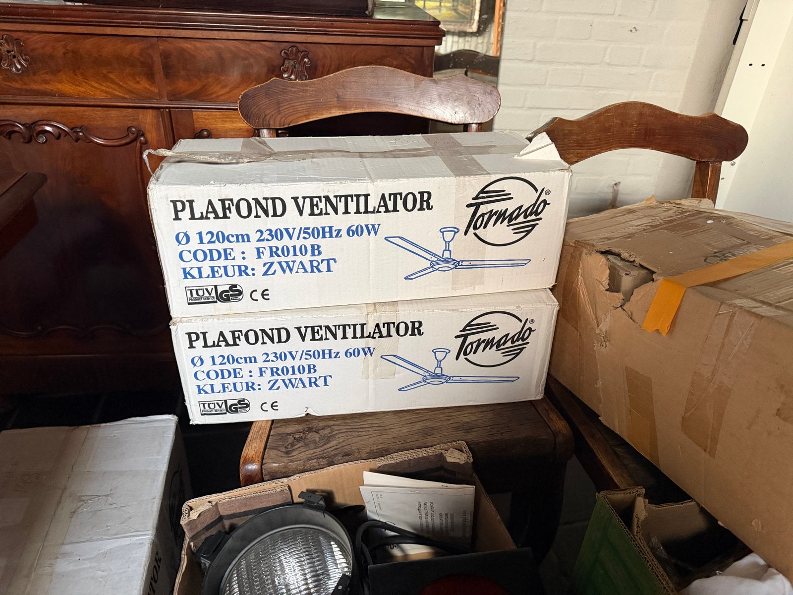 Verschillende Plafondventilator zwart/ wit /aluminium, Witgoed en Apparatuur, Ophalen, Nieuw, Plafondventilator