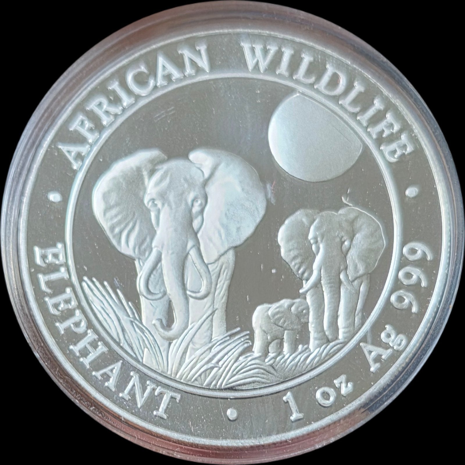 2x 1oz Somalische olifant 2014 & 15, Postzegels en Munten, Verzenden, Zilver
