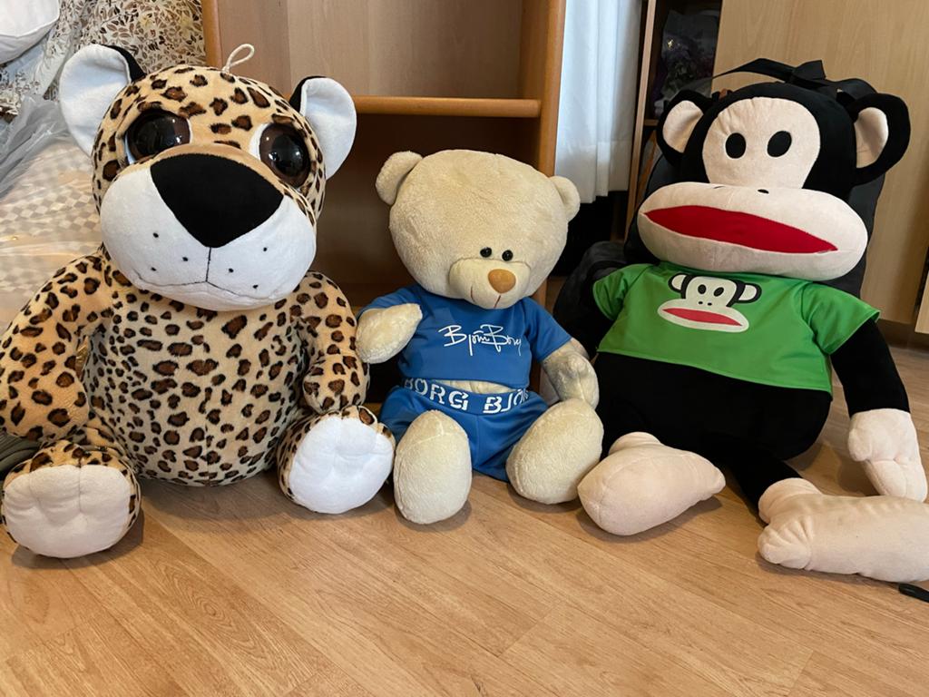 Grote knuffels: Luipaard, Beer en Aap (Paul Frank), Kinderen en Baby's, Speelgoed | Knuffels en Pluche, Overige merken, Overige karakters