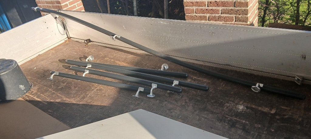 Trapleuningen met steunen., Ophalen, Zo goed als nieuw, Trap, Minder dan 2 meter