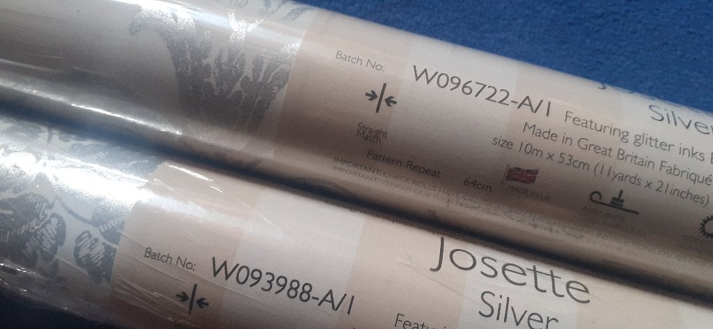 Laura Ashley behang "Josette silver", Ophalen of Verzenden, Papierbehang, Zilver, Romantisch