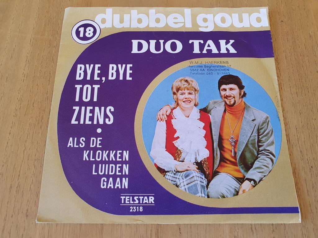 Duo Tak - Bye, Bye Tot Ziens ( Piraten ) Telstar, Cd's en Dvd's, Vinyl | Nederlandstalig, Ophalen of Verzenden, Zo goed als nieuw