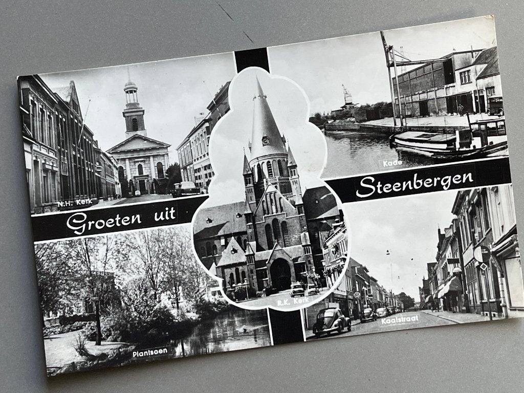 4 ansichtkaarten van Steenbergen (jaren 70), Ophalen of Verzenden, 1960 tot 1980, Noord-Brabant