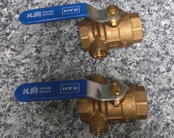 2st. NIEUWE Raminex S.28 Kogelafsluiters 3/4"bn, Doe-het-zelf en Verbouw, Overige materialen, Overige typen, Nieuw, Ophalen of Verzenden