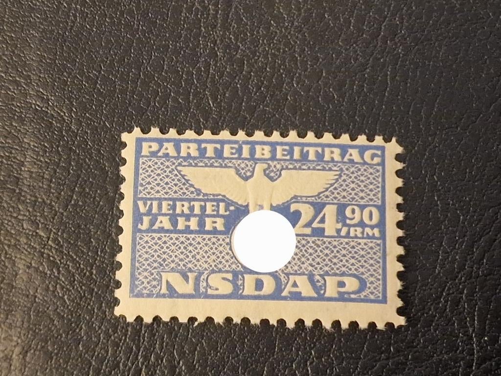 NSDAP contributiezegel Duitsland, Verzamelen, Ophalen of Verzenden, Duitsland, Embleem of Badge