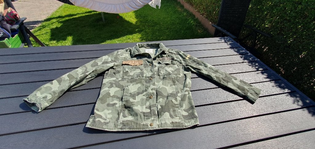Leuke dames camouflage overhemd maat 42, Ophalen of Verzenden, Zo goed als nieuw, Maat 42/44 (L), Groen