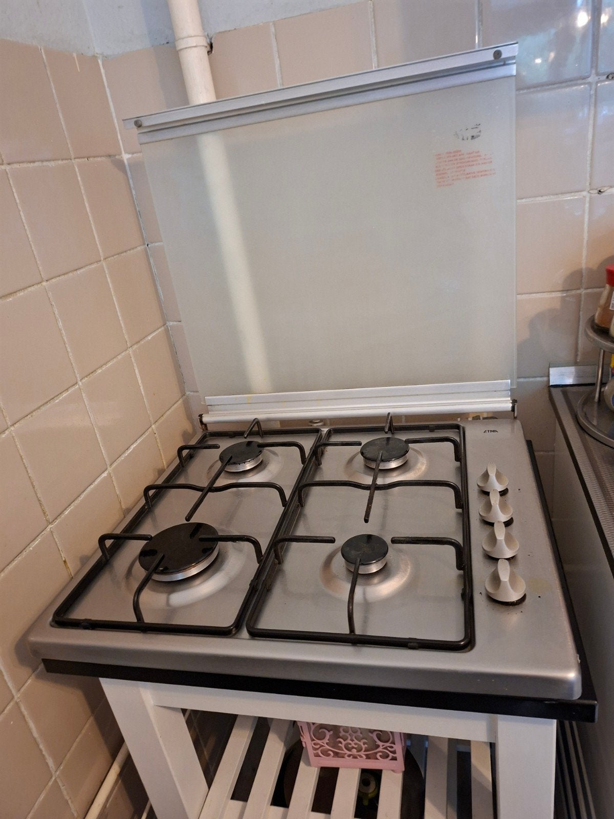 Gaskookplaat Etna met vonkontsteking izgst, Ophalen, Minder dan 85 cm, 4 kookzones, Zo goed als nieuw